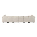  Manufacturer Color_Beige -- Homelegance Walterboro Fabric 8 pc Sectional IMAGE 5