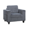  Manufacturer Color_Dark Grey -- Walterboro 9650NDG-1 Chair with Storage Pouches and Charging Ports IMAGE 1