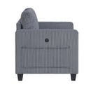  Manufacturer Color_Dark Grey -- Walterboro 9650NDG-1 Chair with Storage Pouches and Charging Ports IMAGE 2
