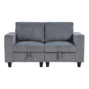  Manufacturer Color_Dark Grey -- Walterboro 9650NDG-2* Love Seat with Storage, Storage Pouches and Charging Ports IMAGE 1