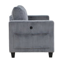  Manufacturer Color_Dark Grey -- Walterboro 9650NDG-2* Love Seat with Storage, Storage Pouches and Charging Ports IMAGE 3
