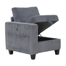  Manufacturer Color_Dark Grey -- Walterboro 9650NDG-2* Love Seat with Storage, Storage Pouches and Charging Ports IMAGE 7