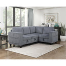  Manufacturer Color_Dark Grey -- Walterboro 9650NDG*4SC 4 pc Sectional with Storage, Storage Pouches and Charging Ports IMAGE 16