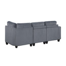  Manufacturer Color_Dark Grey -- Walterboro 9650NDG*4SC 4 pc Sectional with Storage, Storage Pouches and Charging Ports IMAGE 4