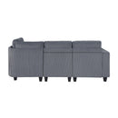  Manufacturer Color_Dark Grey -- Walterboro 9650NDG*4SC 4 pc Sectional with Storage, Storage Pouches and Charging Ports IMAGE 5