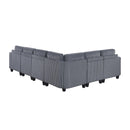  Manufacturer Color_Dark Grey -- Walterboro 9650NDG*6SC 6 pc Sectional with Storage, Storage Pouches and Charging Ports IMAGE 4