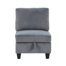  Manufacturer Color_Dark Grey -- Walterboro 9650NDG*8SC 8 pc Sectional with Storage, Storage Pouches and Charging Ports IMAGE 10
