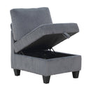  Manufacturer Color_Dark Grey -- Walterboro 9650NDG*8SC 8 pc Sectional with Storage, Storage Pouches and Charging Ports IMAGE 12