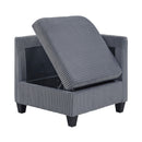  Manufacturer Color_Dark Grey -- Walterboro 9650NDG*8SC 8 pc Sectional with Storage, Storage Pouches and Charging Ports IMAGE 15