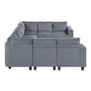  Manufacturer Color_Dark Grey -- Walterboro 9650NDG*8SC 8 pc Sectional with Storage, Storage Pouches and Charging Ports IMAGE 4