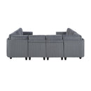  Manufacturer Color_Dark Grey -- Walterboro 9650NDG*8SC 8 pc Sectional with Storage, Storage Pouches and Charging Ports IMAGE 6