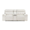  Manufacturer Color_Beige -- Homelegance Celeste Power Reclining Fabric Loveseat with Console IMAGE 1
