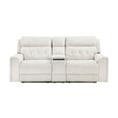  Manufacturer Color_Beige -- Homelegance Celeste Power Reclining Fabric Loveseat with Console IMAGE 1