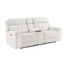  Manufacturer Color_Beige -- Homelegance Celeste Power Reclining Fabric Loveseat with Console IMAGE 2
