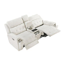  Manufacturer Color_Beige -- Homelegance Celeste Power Reclining Fabric Loveseat with Console IMAGE 5