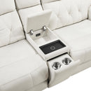  Manufacturer Color_Beige -- Homelegance Celeste Power Reclining Fabric Loveseat with Console IMAGE 6