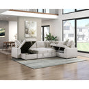 Homelegance Myrtle 9702BE*3LC3R 3 pc Sectional with Pull-out Bed and Hidden Storage IMAGE 15