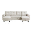  Homelegance Robinson 9705BE*42AVC Sectional with Two Chaises, Pull-out Bed, Shelves and Charging Ports IMAGE 2