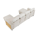  Homelegance Robinson 9705BE*42AVC Sectional with Two Chaises, Pull-out Bed, Shelves and Charging Ports IMAGE 4