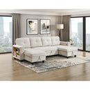  Homelegance Robinson 9705BE*42AVC Sectional with Two Chaises, Pull-out Bed, Shelves and Charging Ports IMAGE 8