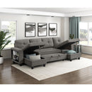  Homelegance Robinson 9705DB*42AVC Sectional with Two Chaises, Pull-out Bed, Shelves and Charging Ports IMAGE 10