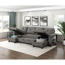  Homelegance Robinson 9705DB*42AVC Sectional with Two Chaises, Pull-out Bed, Shelves and Charging Ports IMAGE 11