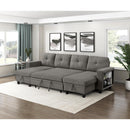  Homelegance Robinson 9705DB*42AVC Sectional with Two Chaises, Pull-out Bed, Shelves and Charging Ports IMAGE 13