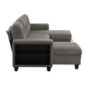  Homelegance Robinson 9705DB*42AVC Sectional with Two Chaises, Pull-out Bed, Shelves and Charging Ports IMAGE 3