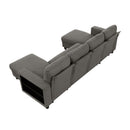  Homelegance Robinson 9705DB*42AVC Sectional with Two Chaises, Pull-out Bed, Shelves and Charging Ports IMAGE 4