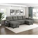  Homelegance Robinson 9705DB*42AVC Sectional with Two Chaises, Pull-out Bed, Shelves and Charging Ports IMAGE 8