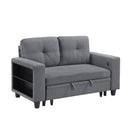  Homelegance Robinson 9705GY-2* Love Seat with Pull-out Bed, Shelves and Charging Ports IMAGE 1