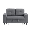  Homelegance Robinson 9705GY-2* Love Seat with Pull-out Bed, Shelves and Charging Ports IMAGE 2