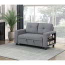  Homelegance Robinson 9705GY-2* Love Seat with Pull-out Bed, Shelves and Charging Ports IMAGE 8