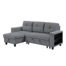  Homelegance Robinson 9705GY*32AVC Sectional with Reversible Chaise, Pull-out Bed, Shelves and Charging Ports IMAGE 1