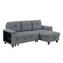  Homelegance Robinson 9705GY*32AVC Sectional with Reversible Chaise, Pull-out Bed, Shelves and Charging Ports IMAGE 2