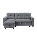  Homelegance Robinson 9705GY*32AVC Sectional with Reversible Chaise, Pull-out Bed, Shelves and Charging Ports IMAGE 3