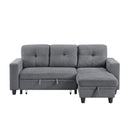  Homelegance Robinson 9705GY*32AVC Sectional with Reversible Chaise, Pull-out Bed, Shelves and Charging Ports IMAGE 4