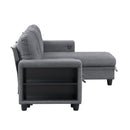  Homelegance Robinson 9705GY*32AVC Sectional with Reversible Chaise, Pull-out Bed, Shelves and Charging Ports IMAGE 7