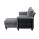  Homelegance Robinson 9705GY*32AVC Sectional with Reversible Chaise, Pull-out Bed, Shelves and Charging Ports IMAGE 8