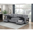  Homelegance Robinson 9705GY*42AVC Sectional with Two Chaises, Pull-out Bed, Shelves and Charging Ports IMAGE 11