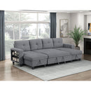  Homelegance Robinson 9705GY*42AVC Sectional with Two Chaises, Pull-out Bed, Shelves and Charging Ports IMAGE 12