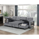 Homelegance Robinson 9705GY*42AVC Sectional with Two Chaises, Pull-out Bed, Shelves and Charging Ports IMAGE 15