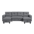  Homelegance Robinson 9705GY*42AVC Sectional with Two Chaises, Pull-out Bed, Shelves and Charging Ports IMAGE 2