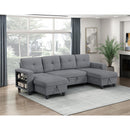  Homelegance Robinson 9705GY*42AVC Sectional with Two Chaises, Pull-out Bed, Shelves and Charging Ports IMAGE 8