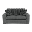  Manufacturer Color_Dark Grey -- Homelegance Athena Stationary Fabric Loveseat IMAGE 1