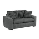  Manufacturer Color_Dark Grey -- Homelegance Athena Stationary Fabric Loveseat IMAGE 2