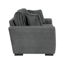  Manufacturer Color_Dark Grey -- Homelegance Athena Stationary Fabric Loveseat IMAGE 3
