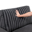  Manufacturer Color_Dark Grey -- Homelegance Athena Stationary Fabric Loveseat IMAGE 5