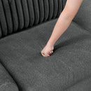  Manufacturer Color_Dark Grey -- Homelegance Athena Stationary Fabric Sofa IMAGE 6