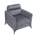  Manufacturer Color_Dark Grey -- Homelegance Tellot Stationary Fabric Chair IMAGE 3